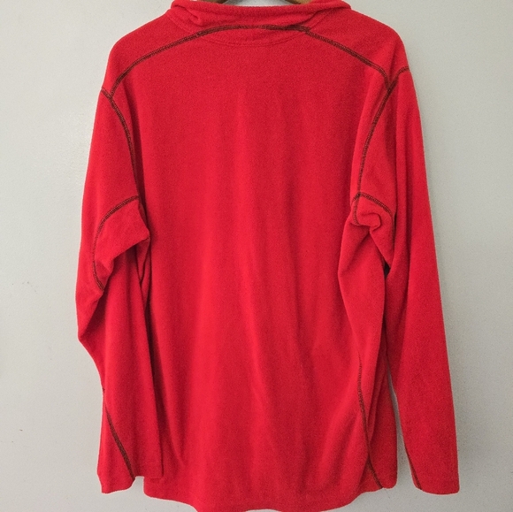 Columbia Men’s Red 1/4 Zip Fleece Pullover Size L - Picture 4 of 8